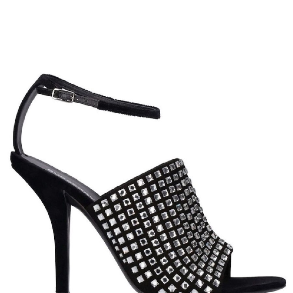 Burberry Black Heels with Silver Studs
